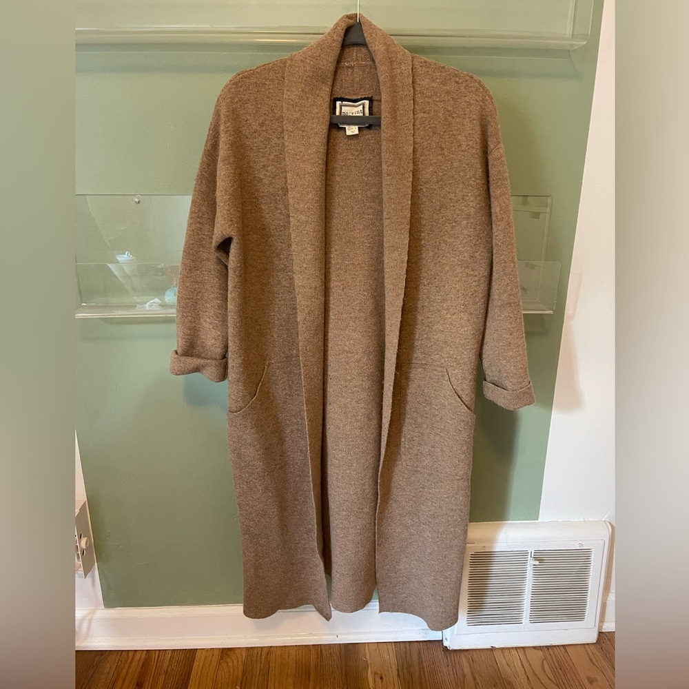 Long Beige Cardigan